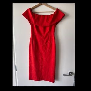 Off shoulder red dress